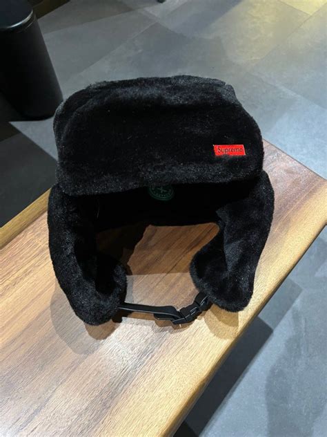 gucci ushanka hat|Supreme Faux Fur Ushanka Hat Black .